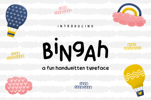 Bingah: A Chubby Handwritten Font for Creative Projects