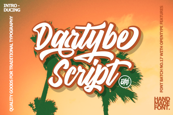 Dartybe: A Bold, Retro Handwritten Font