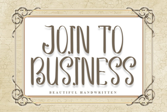 Join to Business: A Font That Speaks Clearly